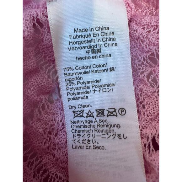 J.Crew NWT Limited Edition Open Back Pink Lace Mini Sweater Dress XL - Picture 8 of 9